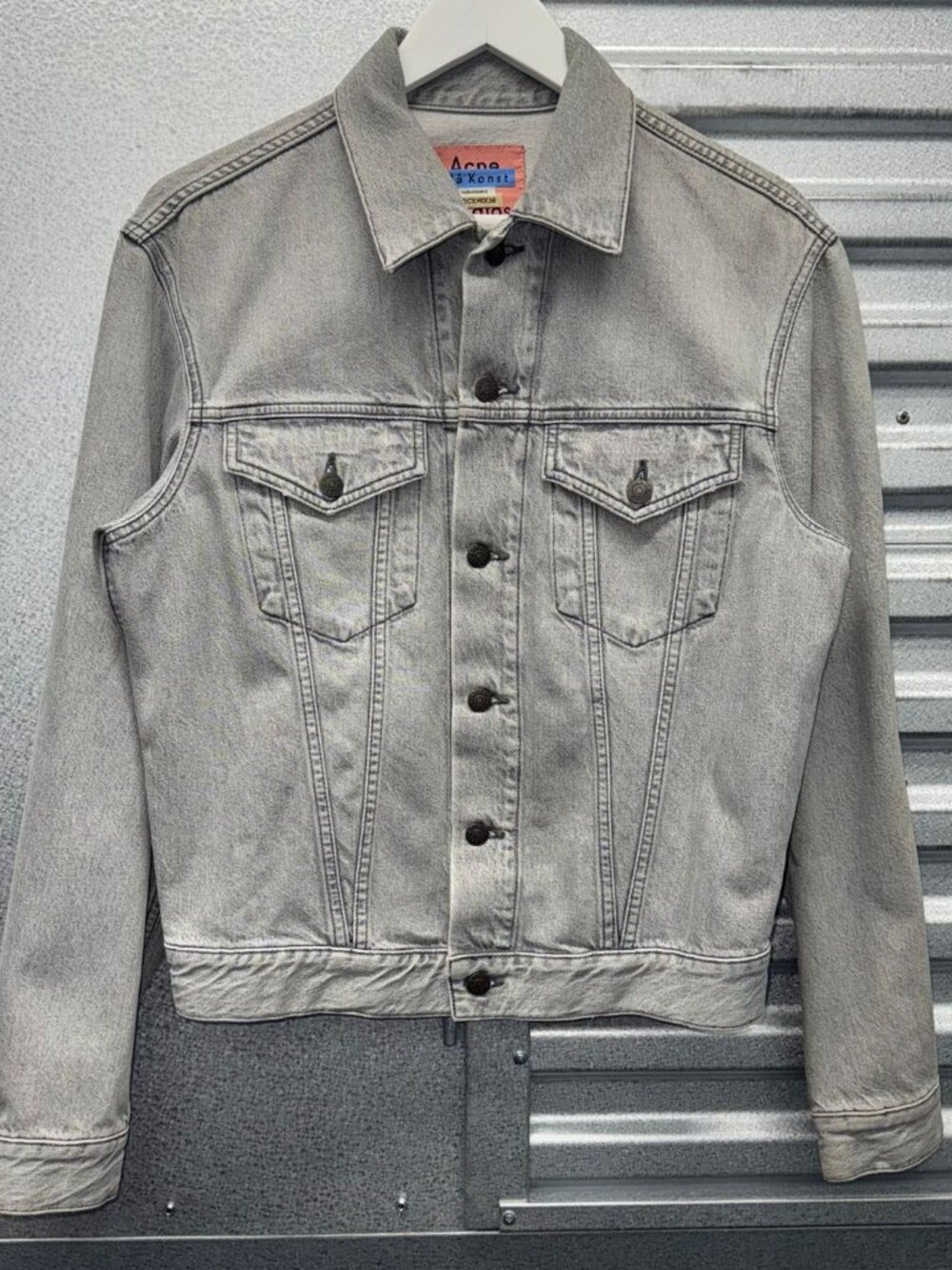 ACNE STUDIOS STONE GREY DENIM JACKET COTTON BLA KONST 1998